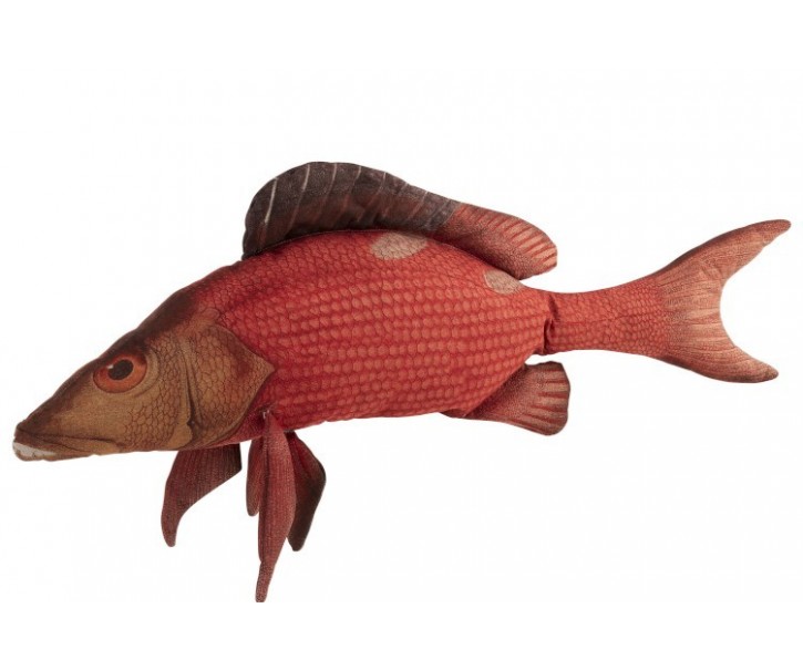 Červený polštář Fish Paul - 93*34*17cm J-Line by Jolipa
