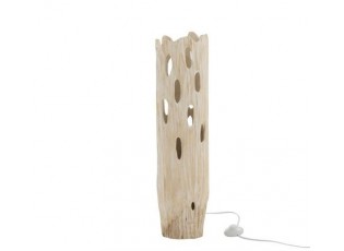 Stolní dřevěná lampa Paulownia Holes 1 - Ø 18 * 69cm