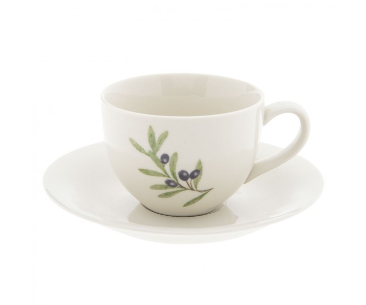 Šálek s podšálkem Olive Garden - 0,2l Clayre & Eef