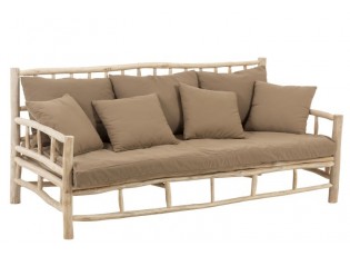 Hnědá 3-místná dřevěná pohovka Teak - 200*100*93 cm