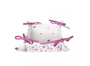 Oboustranný košík na pečivo Roses and butterflies - 35*35*8 cm