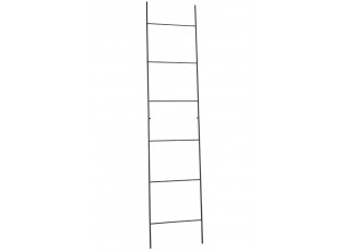 Černý kovový věšák na textil žebřík - 50*220 cm
