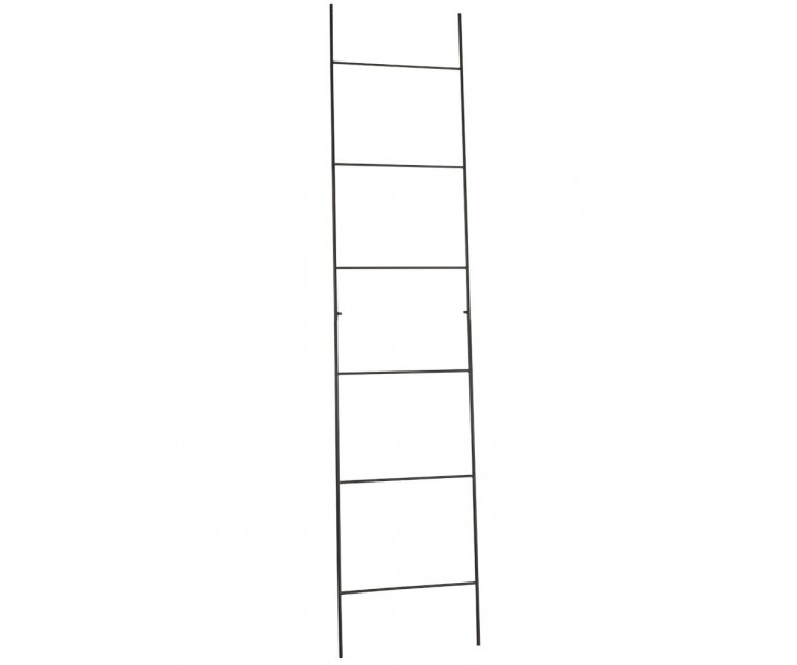 Černý kovový věšák na textil žebřík - 50*220 cm J-Line by Jolipa