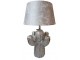 Stříbrná kovová stolní lampa Cactus -Ø 25*43 cm Colmore by Diga