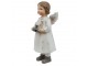 Bílý andílek s koníkem - 6*5*14 cm Clayre & Eef