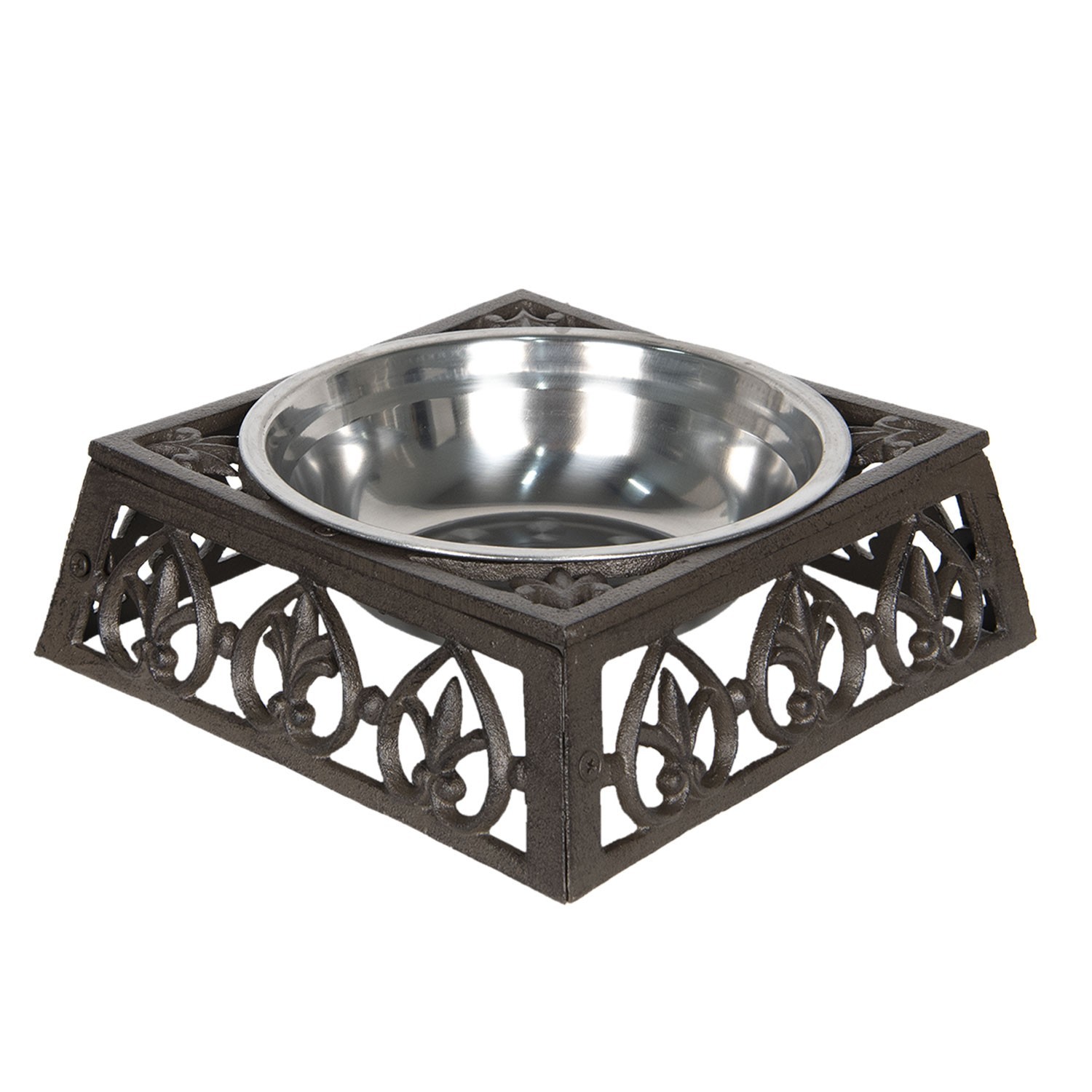 Miska v kovovém stojanu - 28*28*8 cm / 0,82L Clayre & Eef Miska v kovovém stojanu - 28*28*8 cm / 0,82L Clayre & Eef