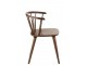 Hnědá jJídelní židle Armrest Vintage- 54*53*75 cm J-Line by Jolipa