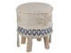 Modro-krémová stolička - podnožka Denim - 30*45cm J-Line by Jolipa