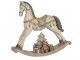 Béžová antik dekorace houpací koník Rocking Horse - 29*6*27 cm Clayre & Eef