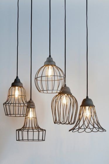 Šedé kovové stropní světlo Birk - Ø 17*27 cm Light & Living Šedé kovové stropní světlo Birk - Ø 17*27 cm Light & Living