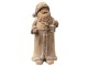 Hnědá dekorace Santa s lucernou - 11*9*24 cm Clayre & Eef