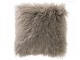 Šedý chluptý polštář s výplní long hair - 45*45*16cm J-Line by Jolipa