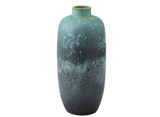 Azurová keramická dekorační váza Vintage - Ø 33*72cm
