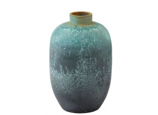 Azurová keramická dekorační váza Vintage - Ø 33*50cm