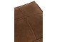 Hnědý kožený puf Tassels - 50*50*25cm J-Line by Jolipa