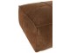 Hnědý kožený puf Tassels - 50*50*25cm J-Line by Jolipa