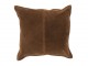 Hnědý kožený polštář s výplní Stich- 39*39*7cm J-Line by Jolipa