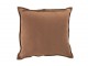 Hnědý kožený polštář s výplní Stich- 39*39*7cm J-Line by Jolipa