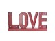 Kovová LED svítící dekorace LOVE - 60*8*30 cm / 2x AA Clayre & Eef