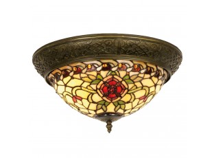 Stropní světlo Tiffany Montana - Ø 38*19 cm 2x E14 / Max 40W