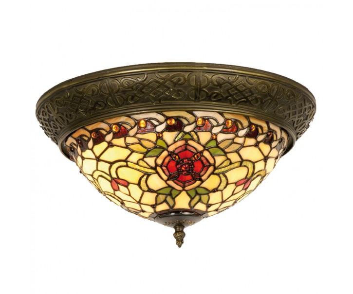 Stropní světlo Tiffany Montana - Ø 38*19 cm 2x E14 / Max 40W Clayre & Eef