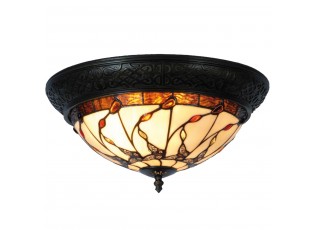 Stropní světlo Tiffany Nature - Ø 38*19 cm 2x E14 / max 40w
