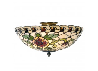 Stropní svítidlo Tiffany Alienor – Ø 40*25 cm E14/max 2*40W