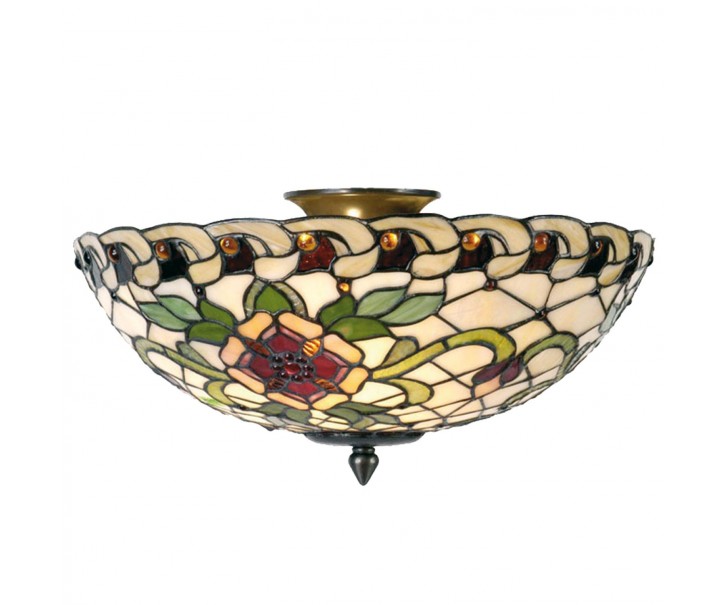 Stropní svítidlo Tiffany Alienor – Ø 40*25 cm E14/max 2*40W Clayre & Eef