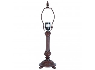 Hnědá zdobená noha k lampě Leesa - Ø 16*47 cm