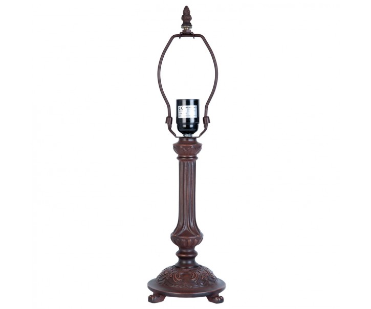 Hnědá zdobená noha k lampě Leesa - Ø 16*47 cm Clayre & Eef