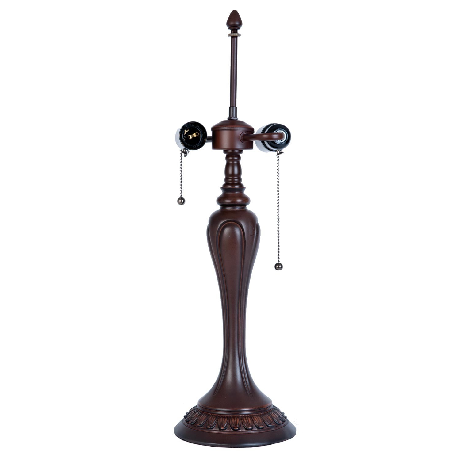 Tmavě hnědá zdobená noha k lampě Tiffany - Ø 17*60 cm / E27/40w Clayre & Eef Tmavě hnědá zdobená noha k lampě Tiffany - Ø 17*60 cm / E27/40w Clayre & Eef