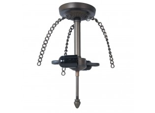 Kovové závěsné světlo bez stínidla - 15*15*33 cm / E27/60W