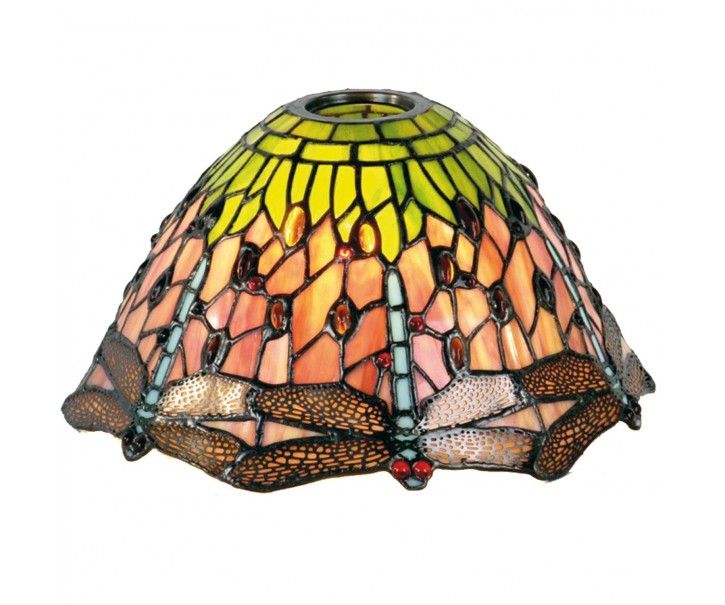 Stínidlo Tiffany Dragonfly - Ø 25*15 cm E27 / KH 6 cm Clayre & Eef