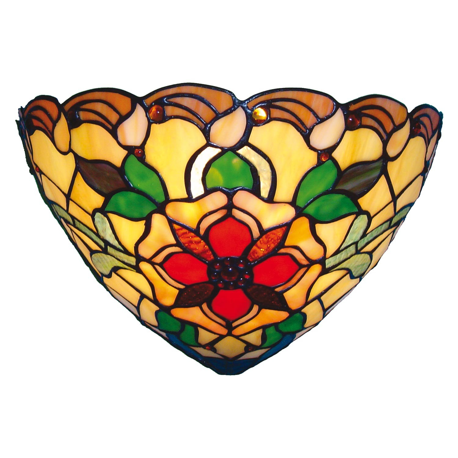 Nástěnná lampa Tiffany Rosemonde - 30*15*20 cm 1x E14 / Max 40W Clayre & Eef Nástěnná lampa Tiffany Rosemonde - 30*15*20 cm 1x E14 / Max 40W Clayre & Eef