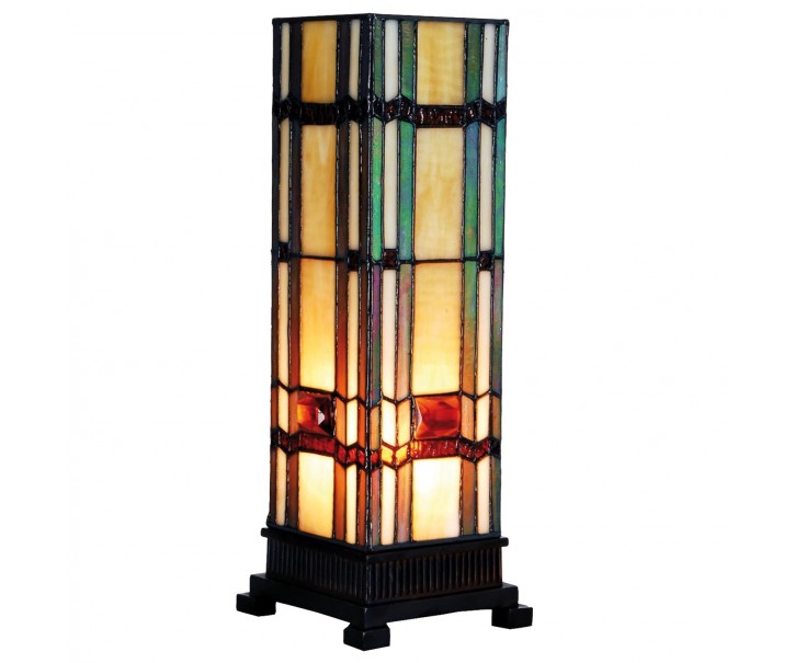 Stolní lampa Tiffany - 12.5*35 cm 1x E14 / Max 40W Clayre & Eef