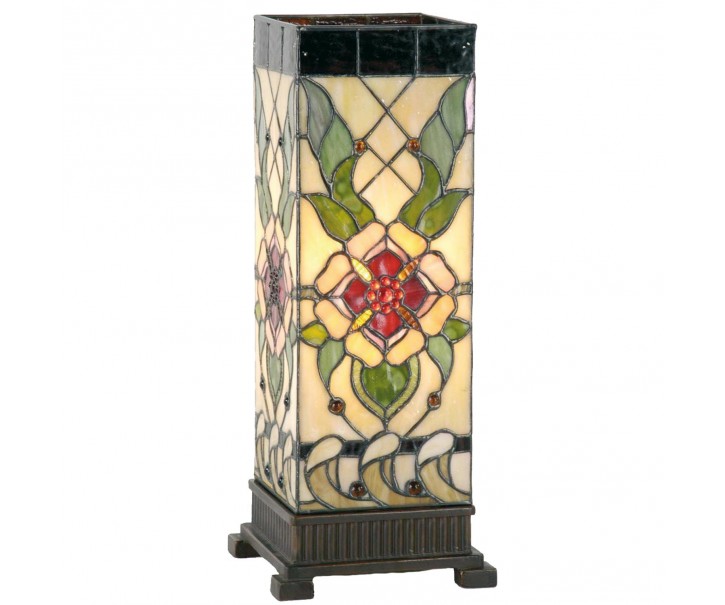 Stolná lampa Tiffany - 18*45 cm 1x E27 / Max 60W Clayre & Eef