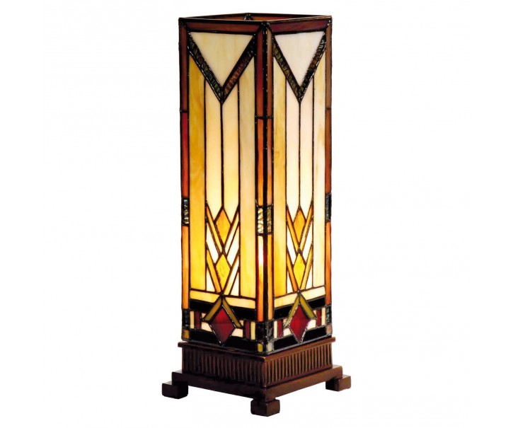 Stolní lampa Tiffany - 12.5*35 cm 1x E14 / Max 40W Clayre & Eef