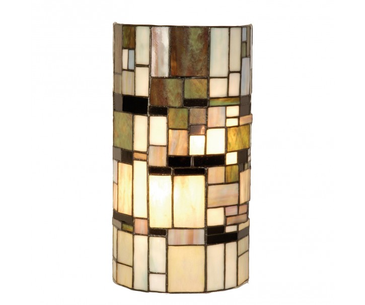 Nástěnná lampa Tiffany Blocked - 20*11*36 cm 2x E14 / Max 40W Clayre & Eef