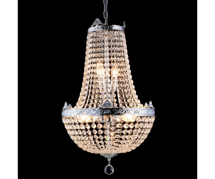 Křišťálový lustr Basile - Ø 40*70/184 cm E14/max 6*40W Clayre & Eef