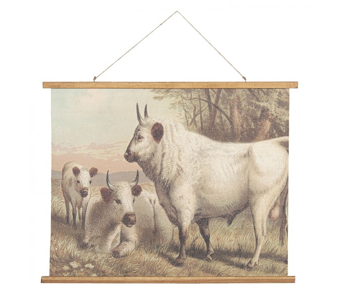 Nástěnný dekorativní plakát s krávami - 100*2*75 cm Clayre & Eef