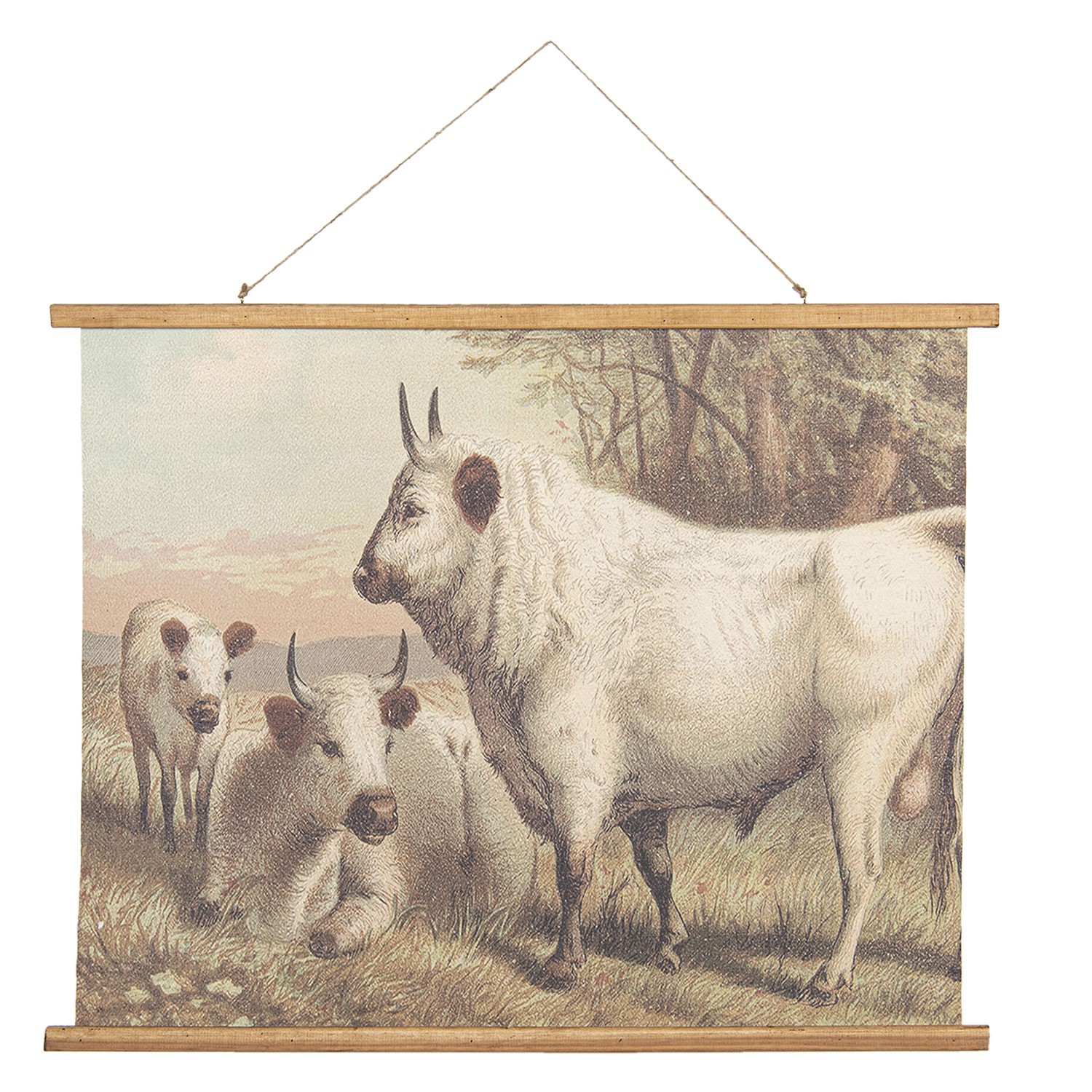 Nástěnný dekorativní plakát s krávami - 100*2*75 cm