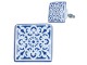 Keramická úchytka s modro-bílými ornamenty Clayre & Eef