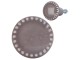 Taupe kulatá keramická vintage úchytka - Ø 3*4 cm Clayre & Eef