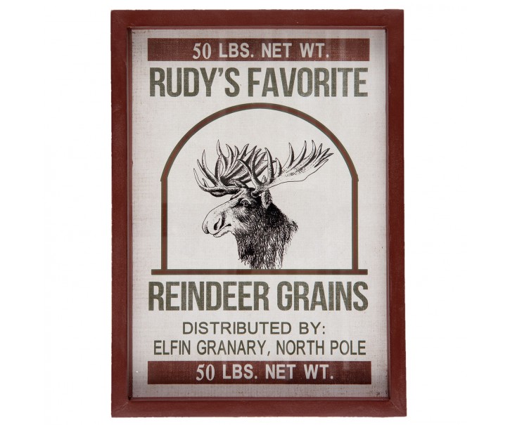 Obraz Sob Reindeer grains - 27*3*37 cm Clayre & Eef