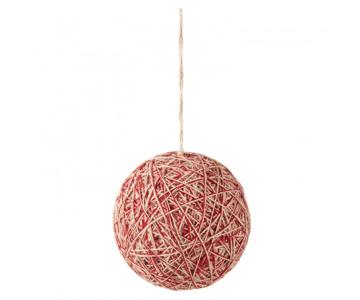 Textilní vánoční koule - Ø 12*12 cm Clayre & Eef