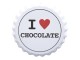 Nástěnná plechová cedule I love chocolate - Ø 13 cm Clayre & Eef