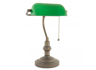 Zelená bankovní Tiffany lampa - Ø 27*40 cm E27 / Max 60W