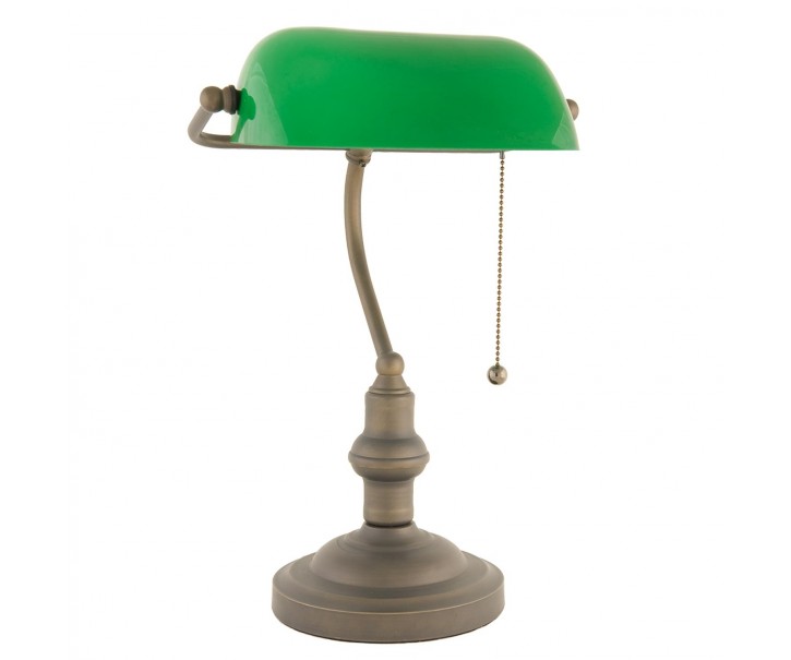 Zelená bankovní Tiffany lampa - Ø 27*40 cm E27 / Max 60W Clayre & Eef