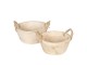 Sada 2 dřevěných košíků/ misek - Ø 36*16 cm / Ø 29*13 cm Clayre & Eef