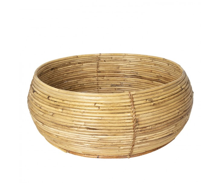 Přírodní ratanový koš / stolek Vionette - Ø 52*22 cm Clayre & Eef
